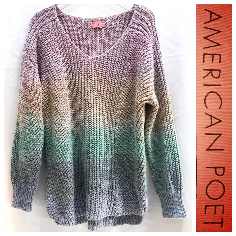 🌈RAINBOW Ombré Chunky Knit Soft SWEATER🌈